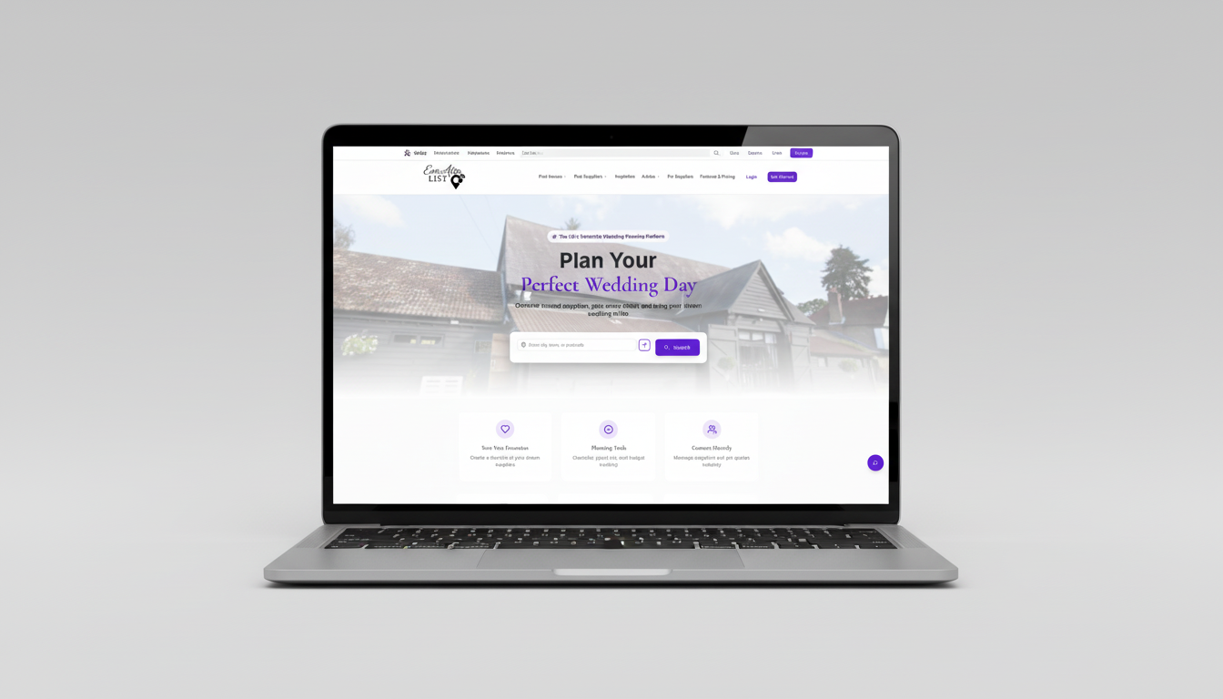 Events & Weddings web design — Venues, planners & wedding suppliers